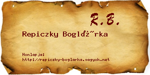 Repiczky Boglárka névjegykártya